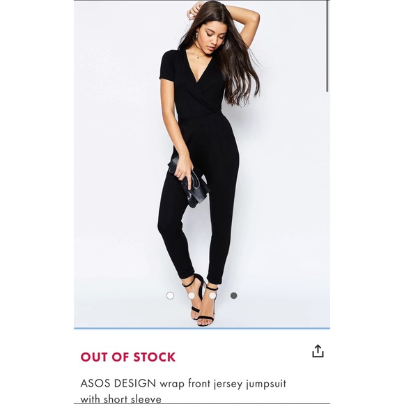ASOS Wrap Front Jumpsuit - Picture 3 of 6